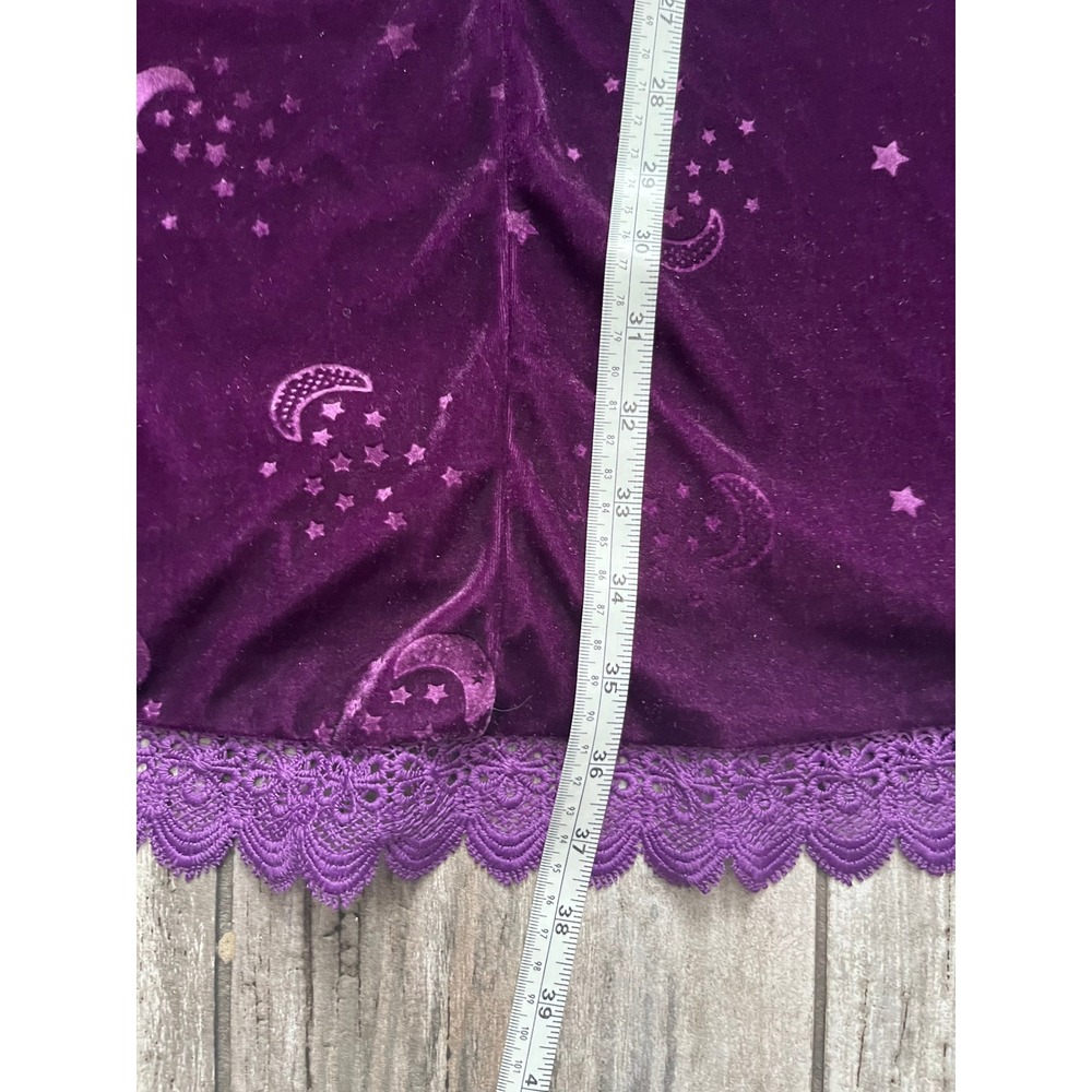 Spirit Halloween Celestial Coven Hooded Dress Women 1X Purple Bell Sleeve Witch - Picture 12 of 14